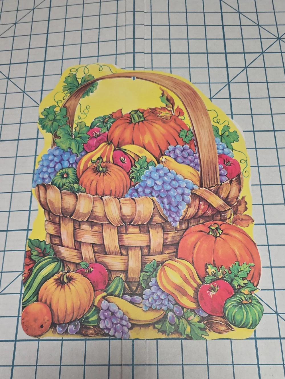 Autumn Harvest Basket Decorative Die-Cut - Double-sided 10.25